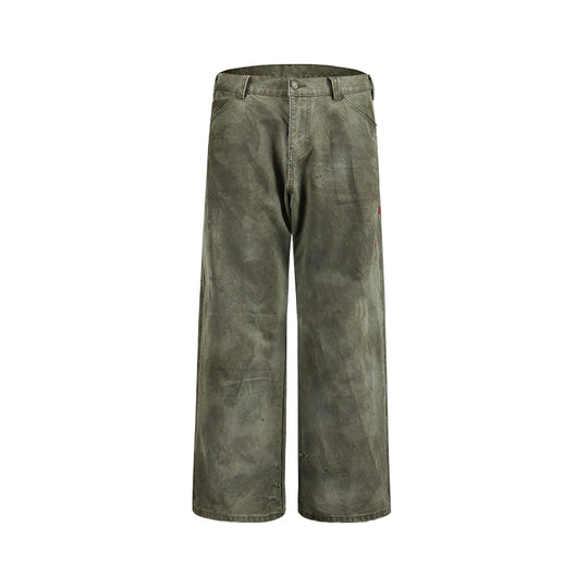 Remedy Kiss Mark Distressed Hole Work Painter Pants | Face 3 Face