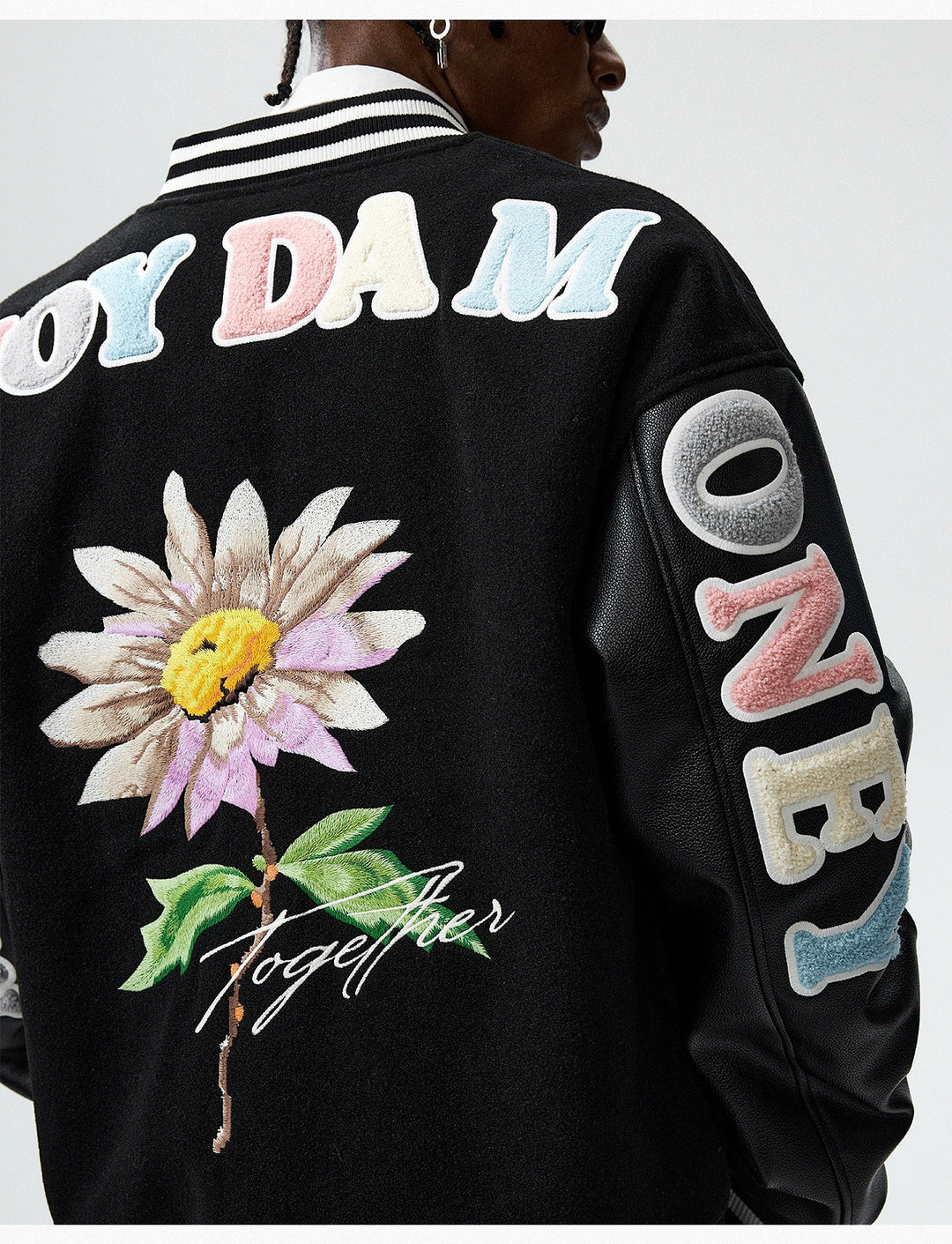 MEDM Daisy Floral Varsity Jacket | Face 3 Face