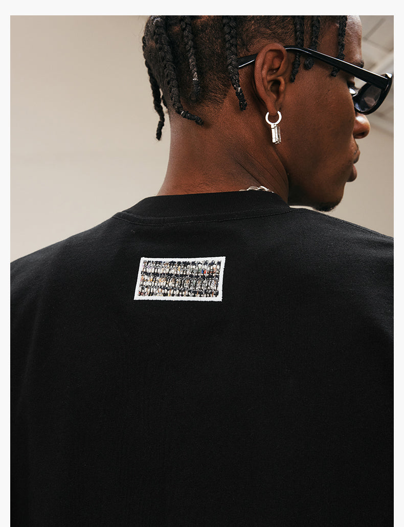 MEDM Patch Embroidered Pearl Tee | Face 3 Face