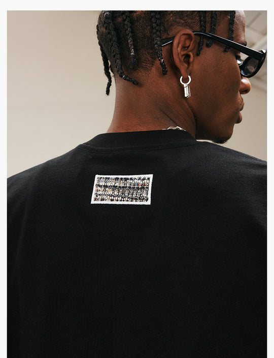 MEDM Patch Embroidered Pearl Tee | Face 3 Face