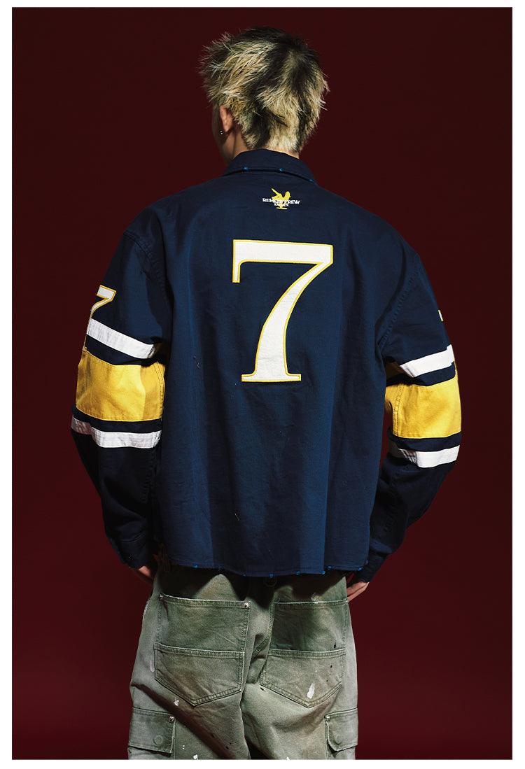 Remedy 3D Embroidered Striped Long Sleeve Shirt | Face 3 Face