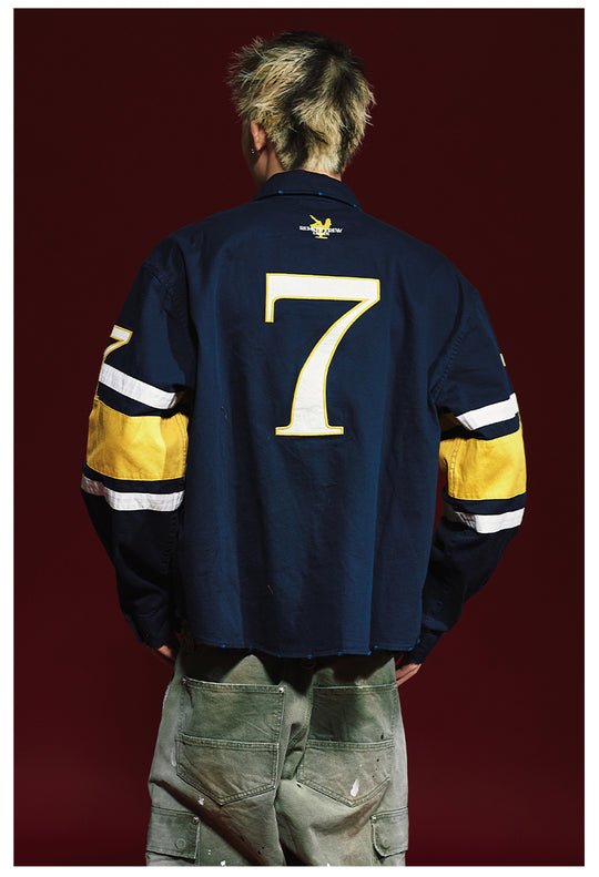 Remedy 3D Embroidered Striped Long Sleeve Shirt | Face 3 Face