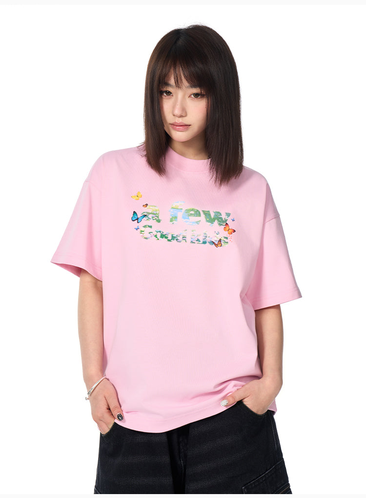 AFGK Floral Butterfly Logo Print Tee | Face 3 Face
