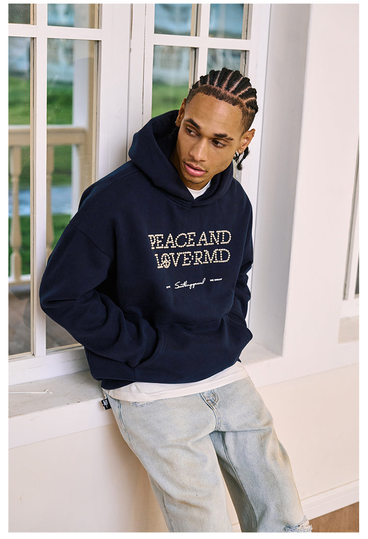 Remedy PEACE LOVE Pearl Embroidered Hoodie | Face 3 Face