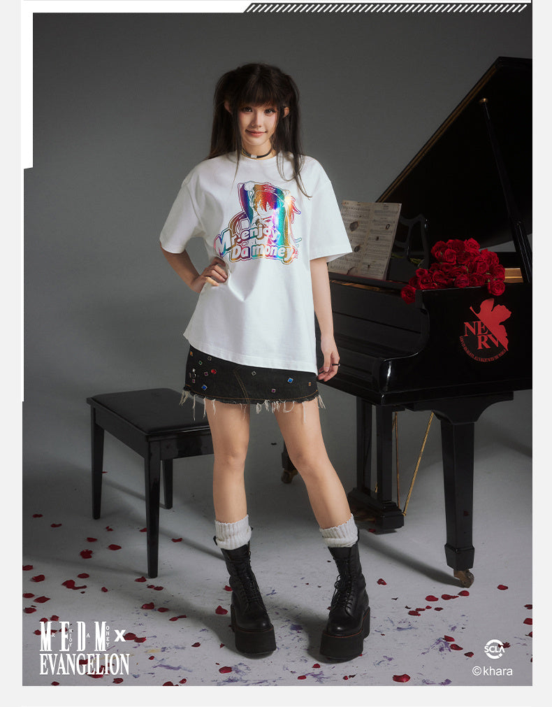 MEDM x EVA Colorful Character Print Tee | Face 3 Face