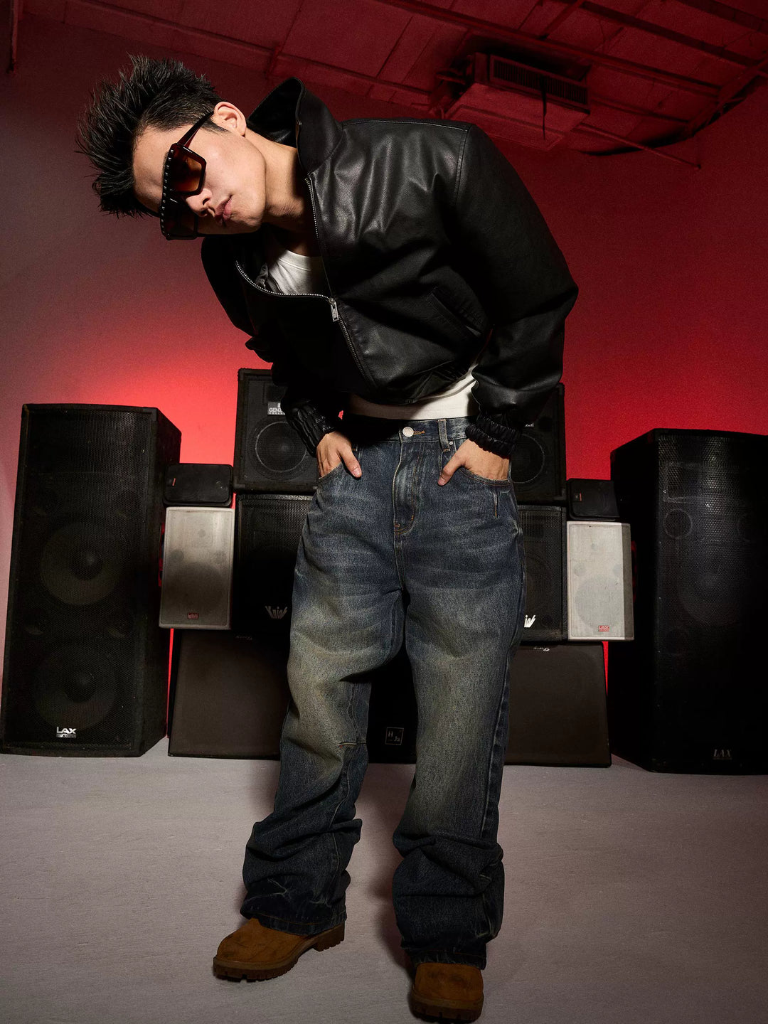 KARMANISTIC 3D Cat Whisker Washed Flared Pants | Face 3 Face