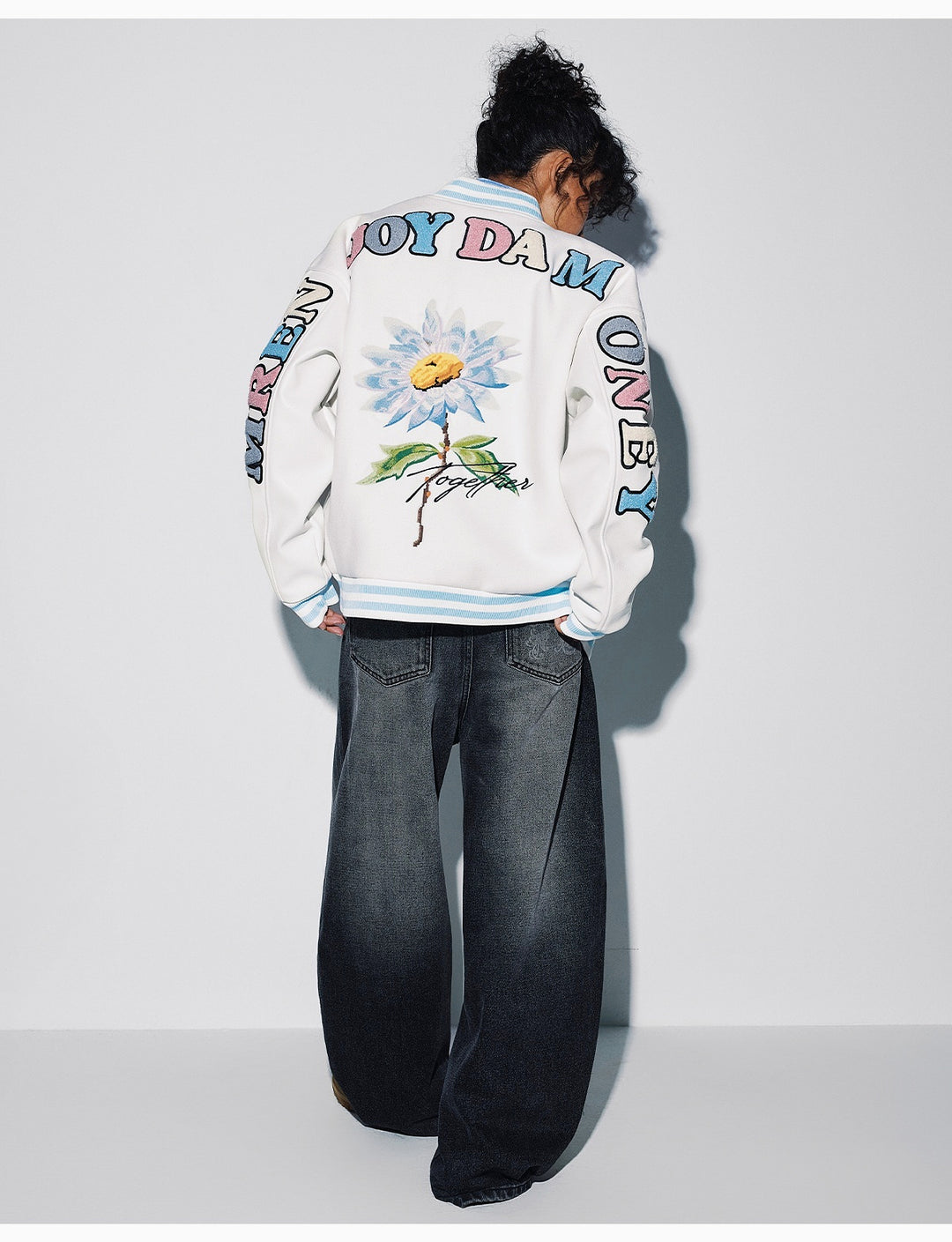 MEDM Daisy Floral Varsity Jacket | Face 3 Face