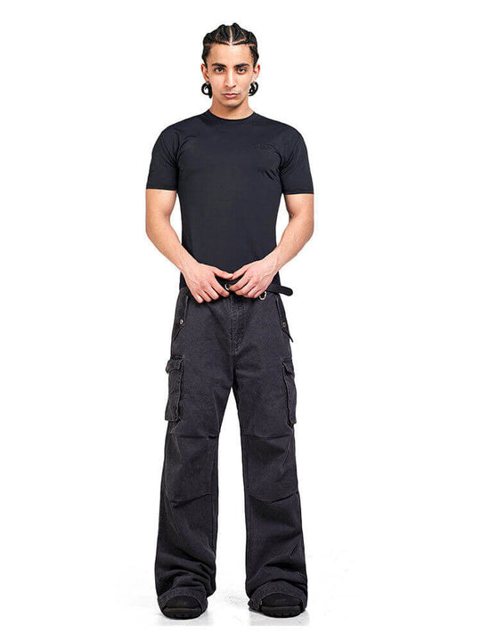 F3F Select Relaxed Fit Washed Utility Cargo Pants