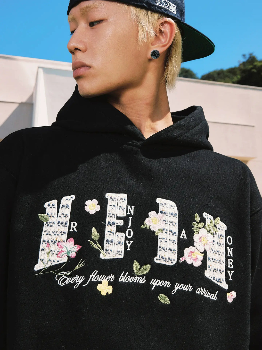 MEDM Mini Patchwork Floral Embroidered Hoodie | Face 3 Face
