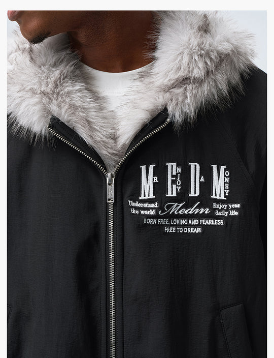 MEDM Fur-Lined Hooded Jacket | Face 3 Face
