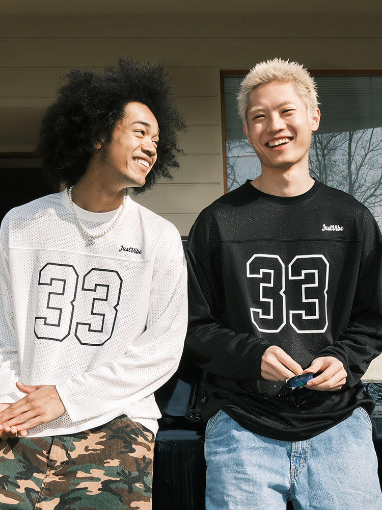 JUST VIBE 33 Numbering Printed Mesh Hockey Jersey | Face 3 Face