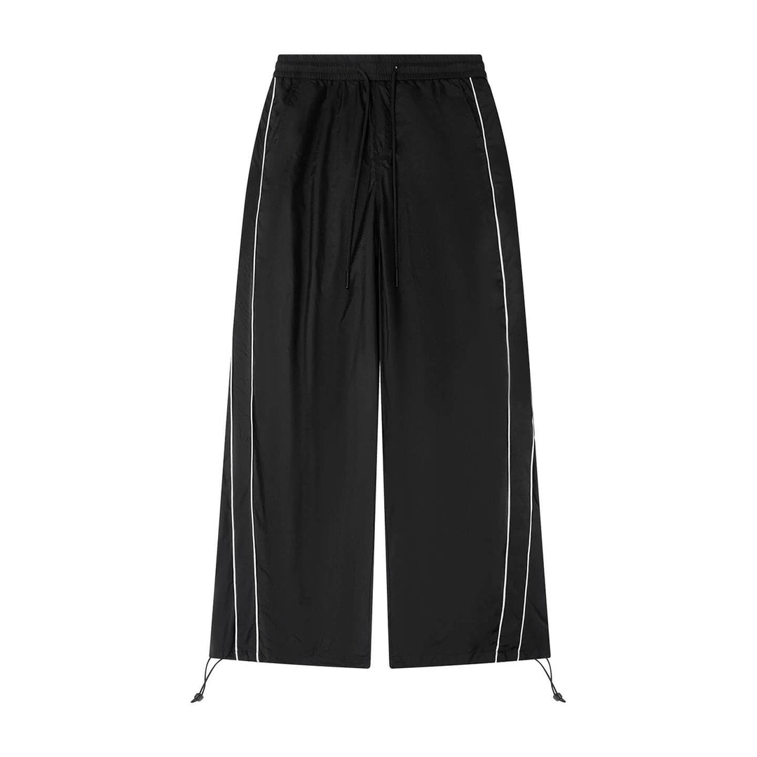 1807 Contrast Piping UPF 50 Nylon Baggy Track Pants | Face 3 Face
