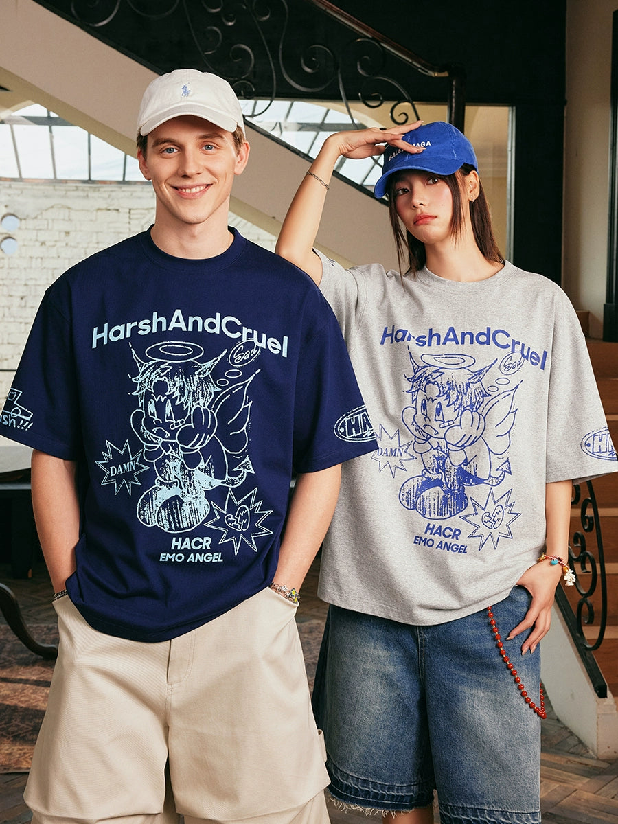 Harsh and Cruel Angel Graffiti Print Tee | Face 3 Face