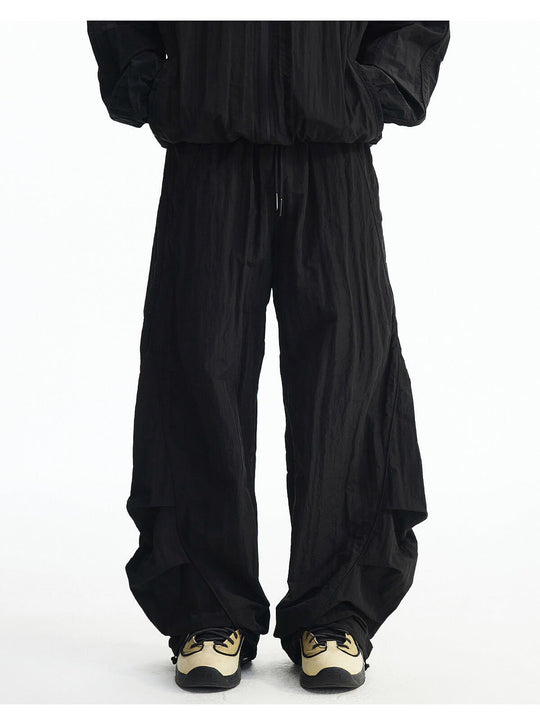 MEDM Sheen Texture Lightweight Utility Track Pants | Face 3 Face