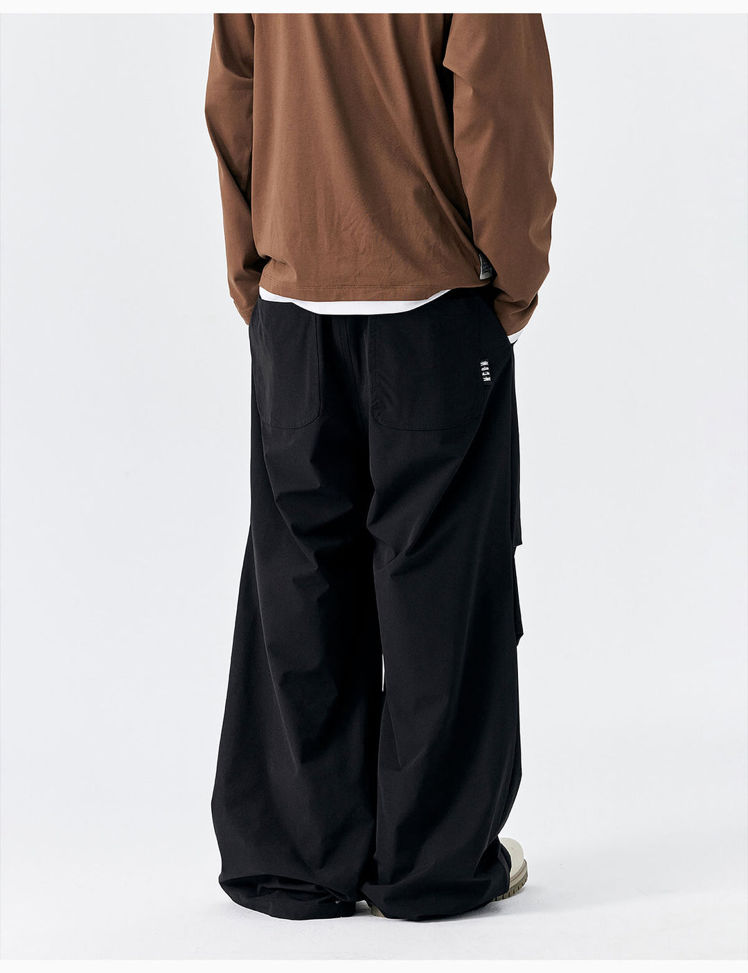 MEDM Knee Pleated Baggy Pants | Face 3 Face