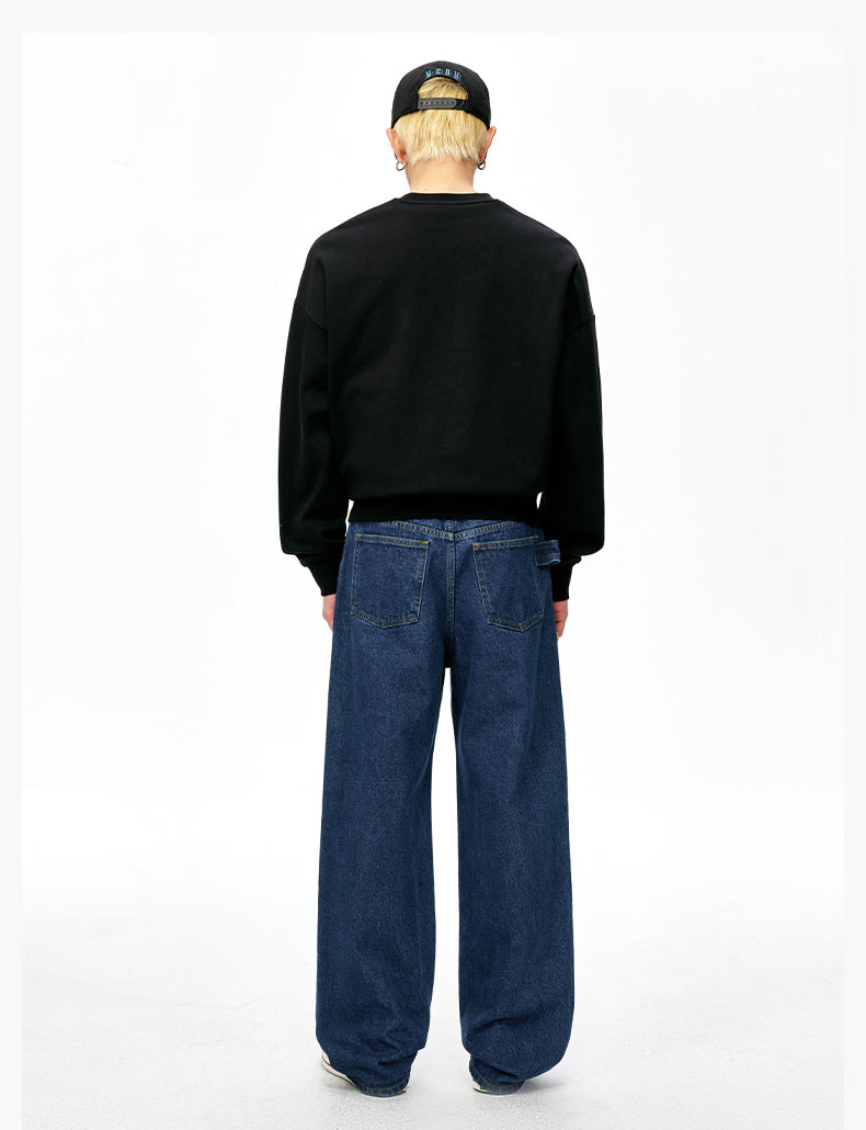 MEDM Horsehair Waist Tag Washed Jeans | Face 3 Face