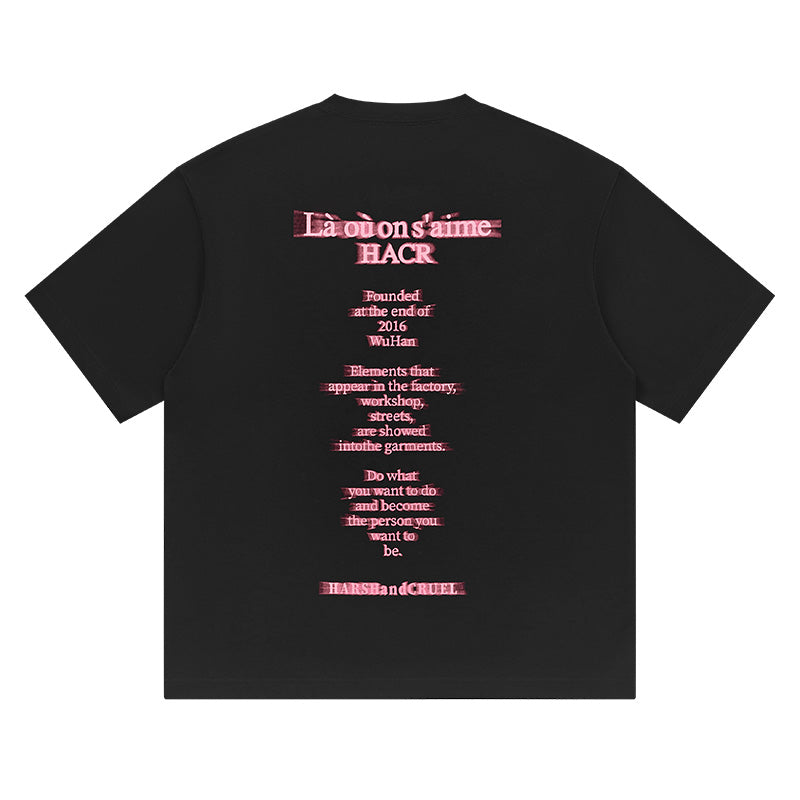 Harsh and Cruel Phantom Font French Typography Tee