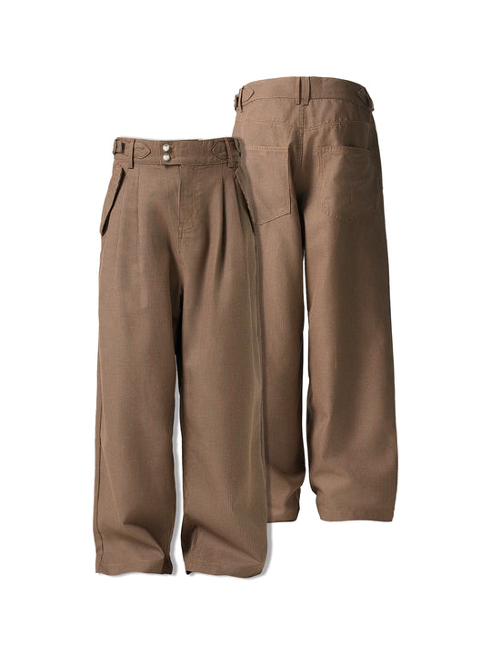 STEEPC Houndstooth Tucked Baggy Suit Pants | Face 3 Face