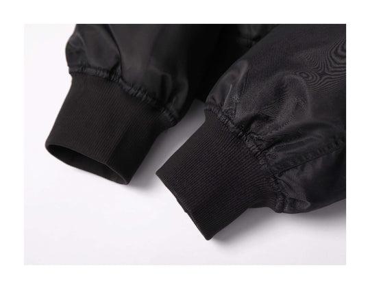 KARMANISTIC Embroidered Hooded Puffer Bomber Jacket | Face 3 Face