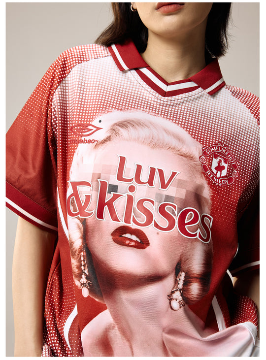 Remedy Luv & Kisses Soccer Jersey Polo Shirt | Face 3 Face