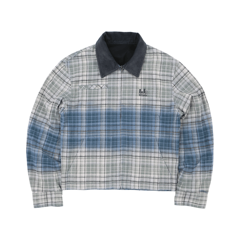 SOD Co. Washed Blue Gradient Plaid Jacket | Face 3 Face