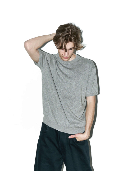LIBERAFIT Cotton Knit Ribbed Trim Short Sleeve Tee | Face 3 Face