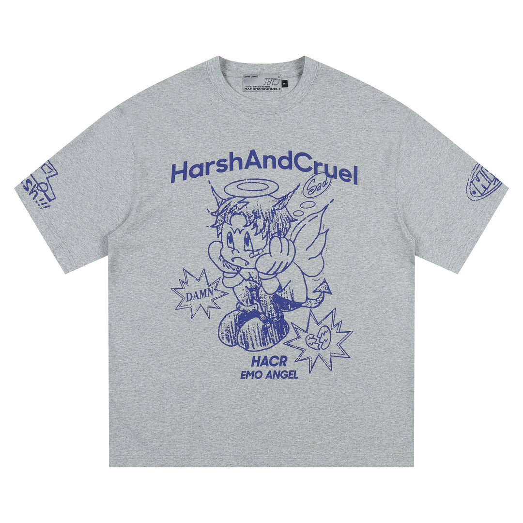 Harsh and Cruel Angel Graffiti Print Tee | Face 3 Face