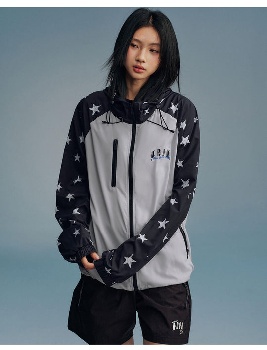 MEDM Star Print Sleeve Lightweight UV Protective Outdoor Jacket | Face 3 Face