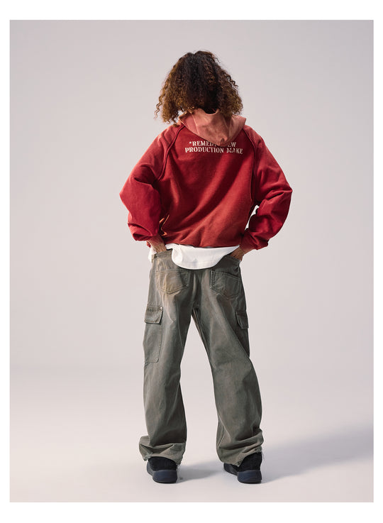 Remedy Washed Reversible Raglan Hoodie | Face 3 Face