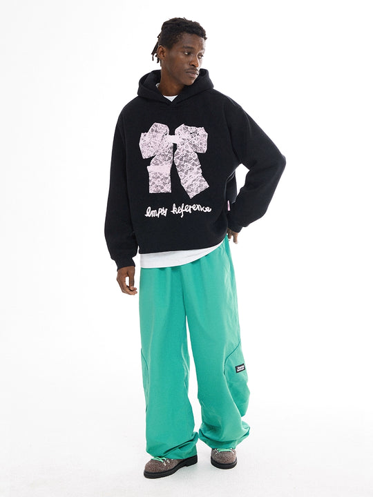 EMPTY REFERENCE Lace Bow Printed Hoodie | Face 3 Face