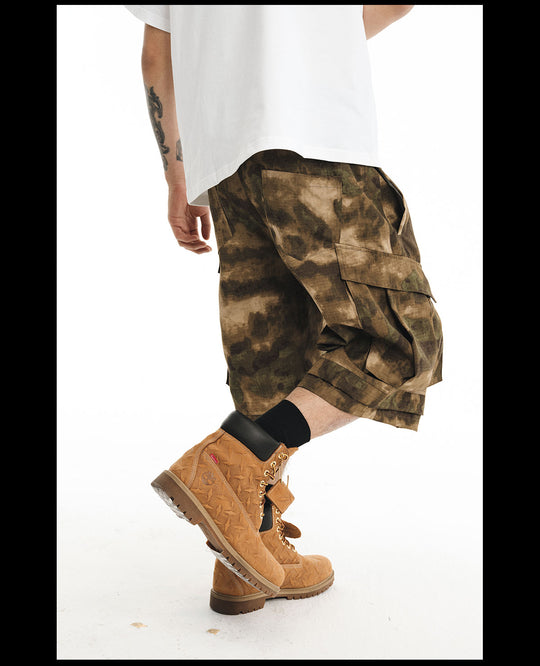 NOVACAM Camouflage Multi-Pocket Baggy Cargo Shorts | Face 3 Face