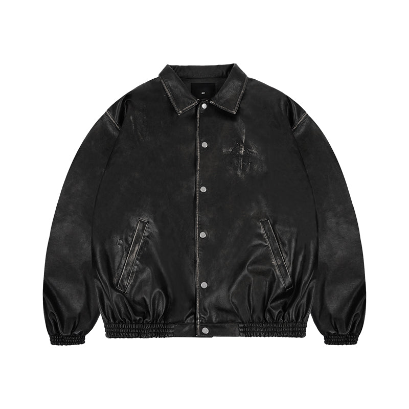 1807 Washed Leather Coach Jacket | Face 3 Face