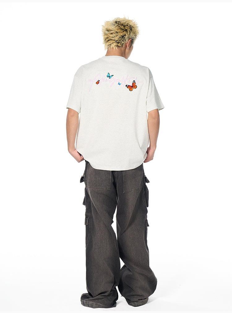 AFGK Floral Butterfly Logo Print Tee | Face 3 Face