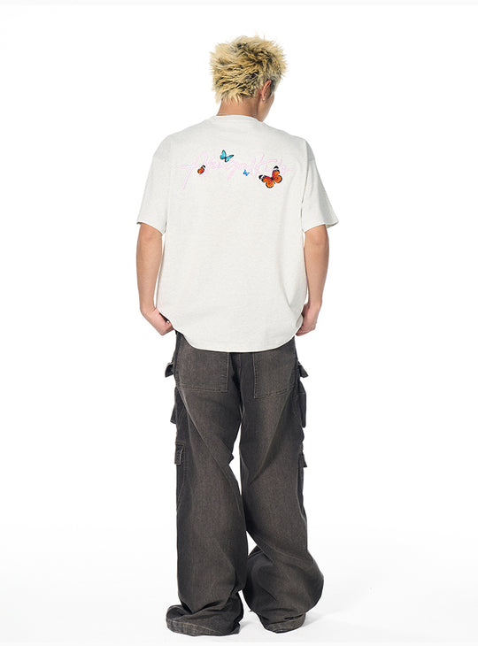 AFGK Floral Butterfly Logo Print Tee | Face 3 Face