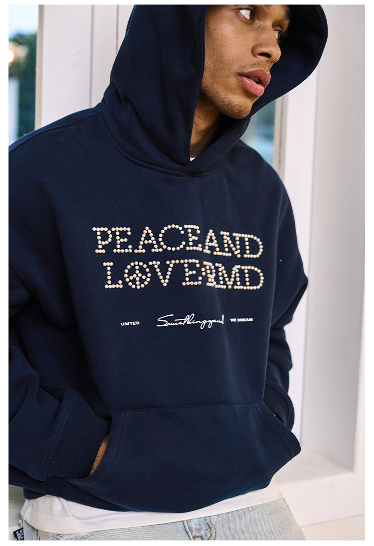 Remedy PEACE LOVE Pearl Embroidered Hoodie | Face 3 Face