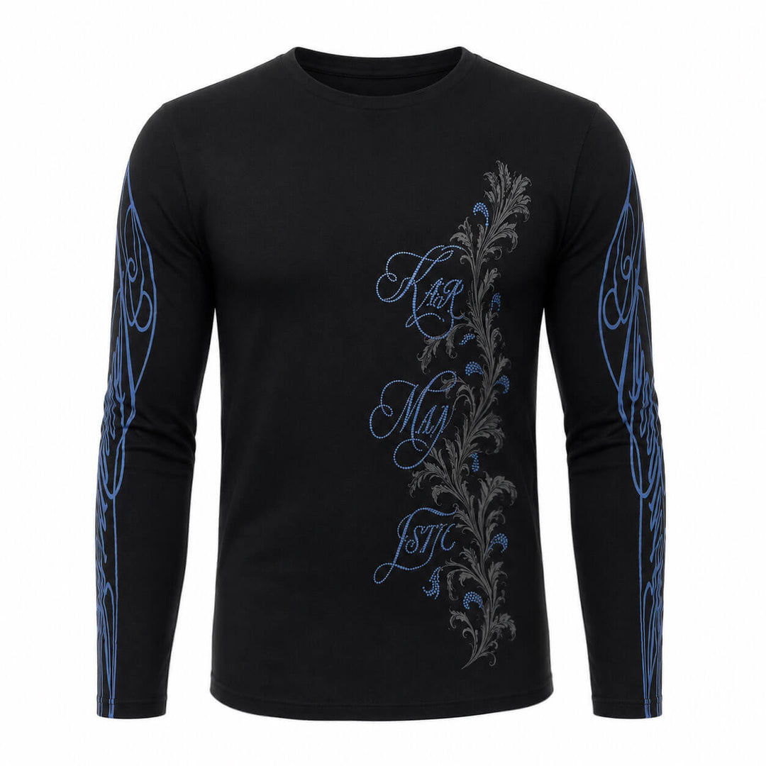 KARMANISTIC Rhinestone Tiger Graphic Stretch Slim Fit Long Sleeve Tee | Face 3 Face