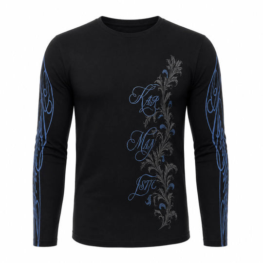 KARMANISTIC Rhinestone Tiger Graphic Stretch Slim Fit Long Sleeve Tee | Face 3 Face