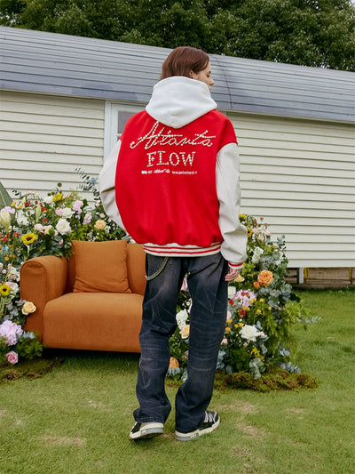 Harsh and Cruel Pearl Embroidered Varsity Jacket | Face 3 Face