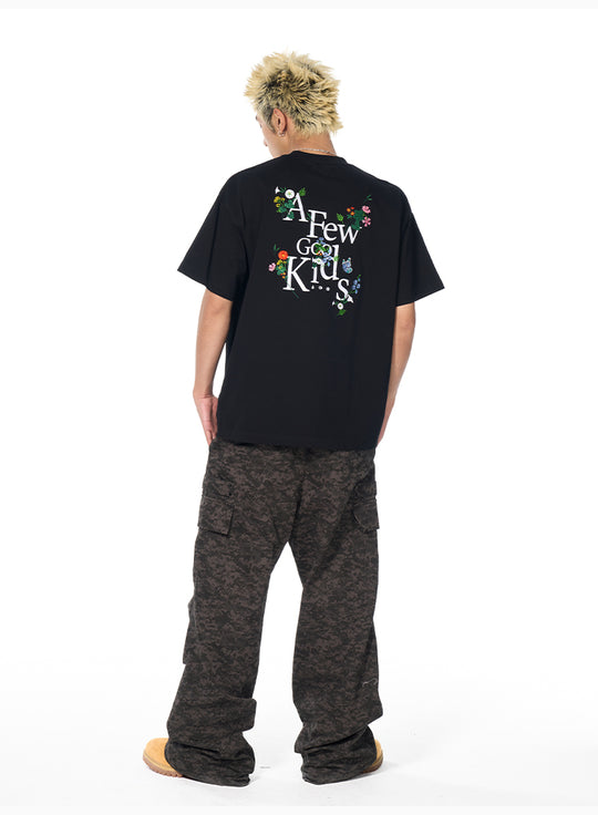 AFGK Pocket Floral Embroidered Tee | Face 3 Face