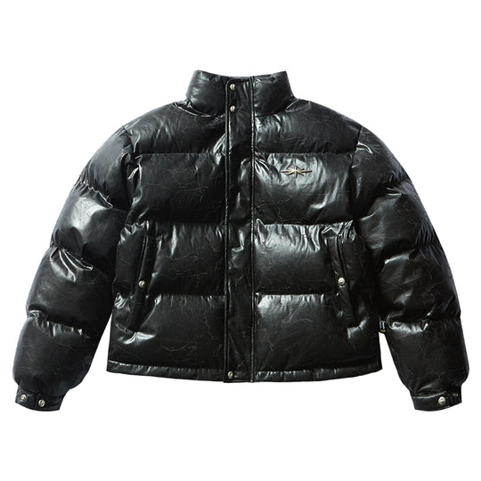 Remedy Cracked Design Puffer Jacket | Face 3 Face