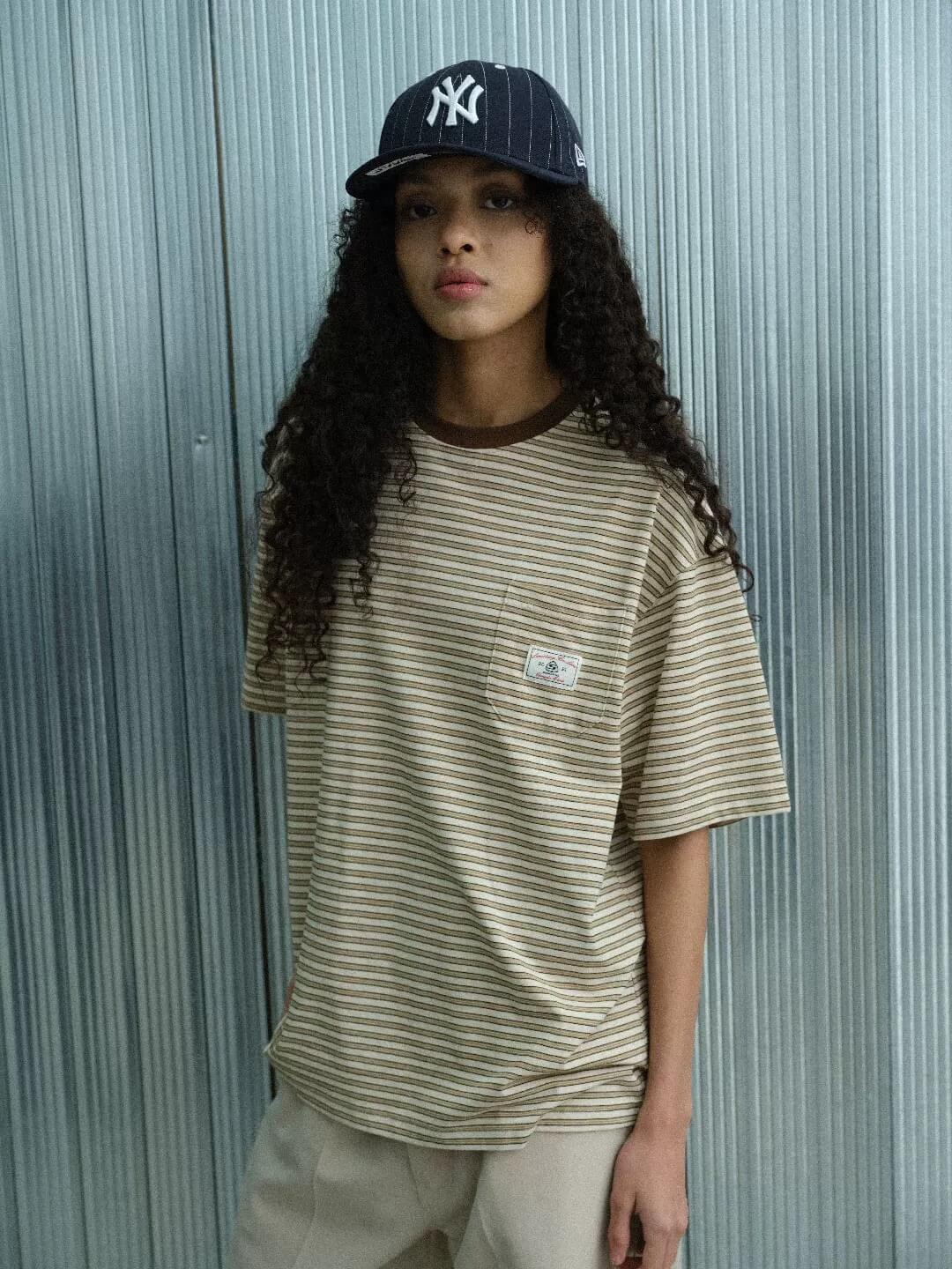 S45 Soft Striped Pocket Short Sleeve Tee | Face 3 Face