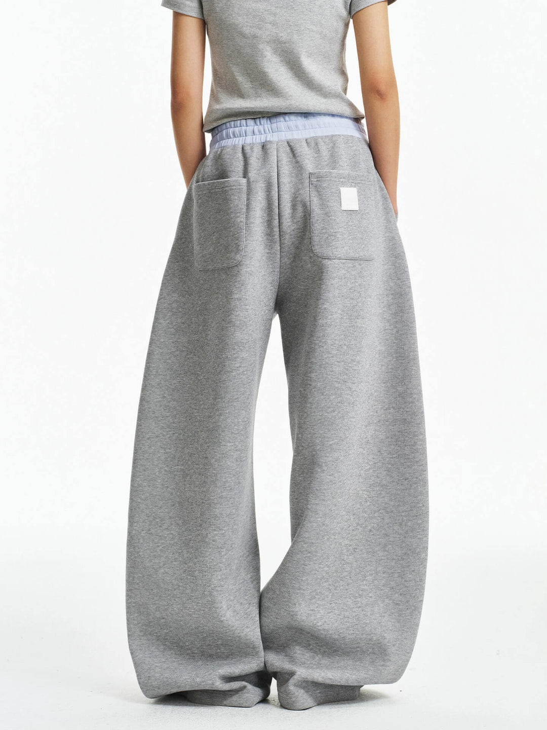 MEDM Color Block Waist Air Layered Baggy Sweatpants | Face 3 Face