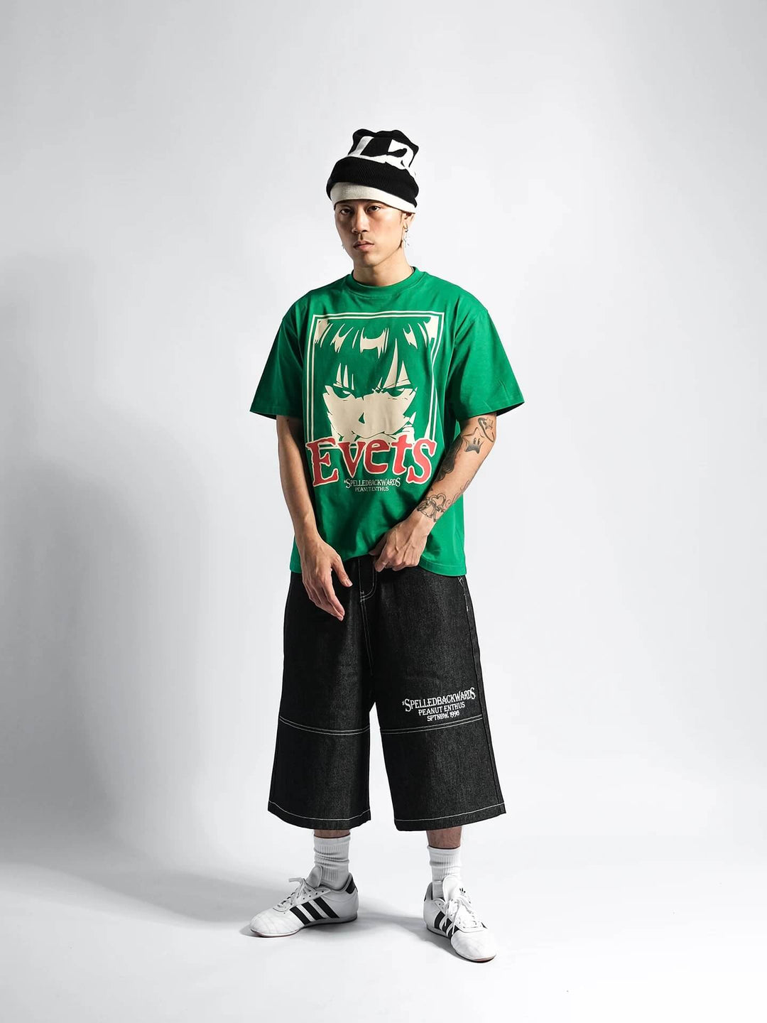 EVETS Anime Graphic Print Short Sleeve Tee