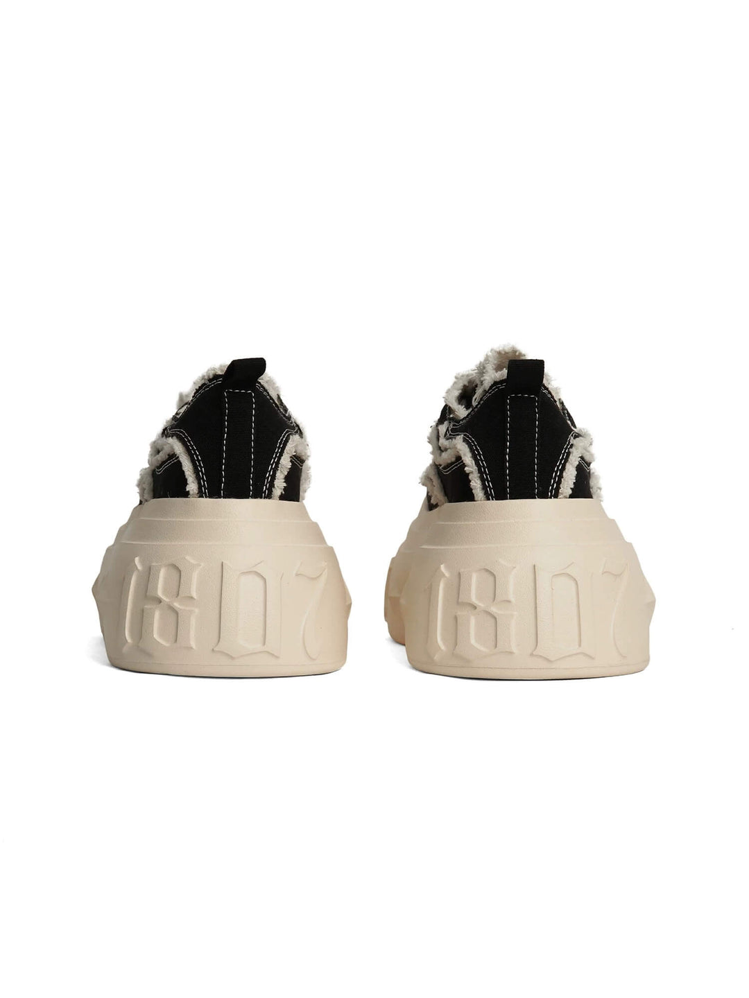 1807 INF-008 Gothic Lace Up Canvas Chunky Sneakers