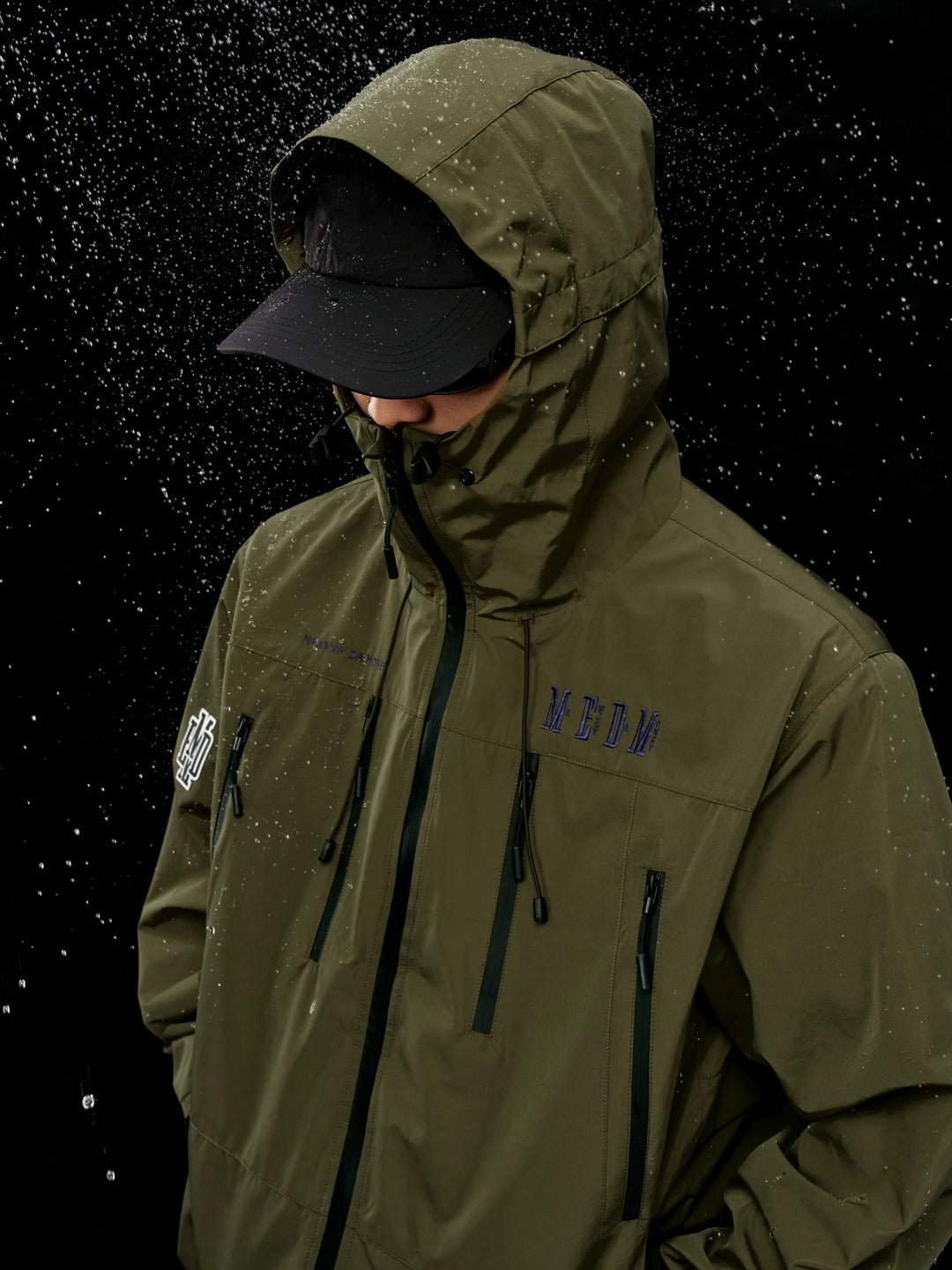 MEDM Basic Logo Embroidered Hardshell Jacket | Face 3 Face