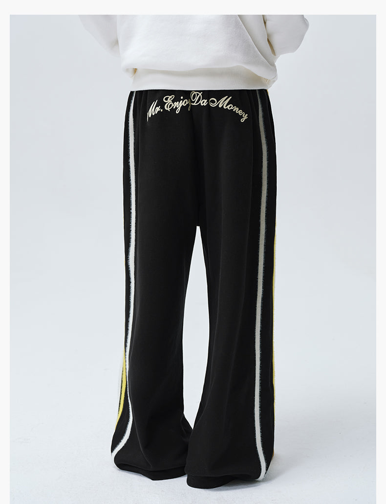 MEDM Side Stripe Four-Bar Drawstring Baggy Sweatpants | Face 3 Face