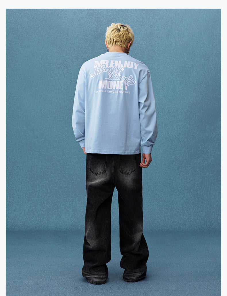 MEDM Basic M Logo Printed Long Sleeve Tee | Face 3 Face