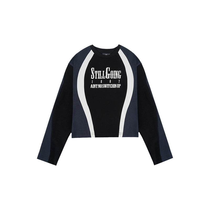 1807 Colorblock Sports Cropped Long Sleeve Tee | Face 3 Face