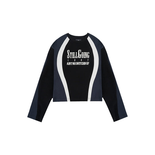 1807 Colorblock Sports Cropped Long Sleeve Tee | Face 3 Face