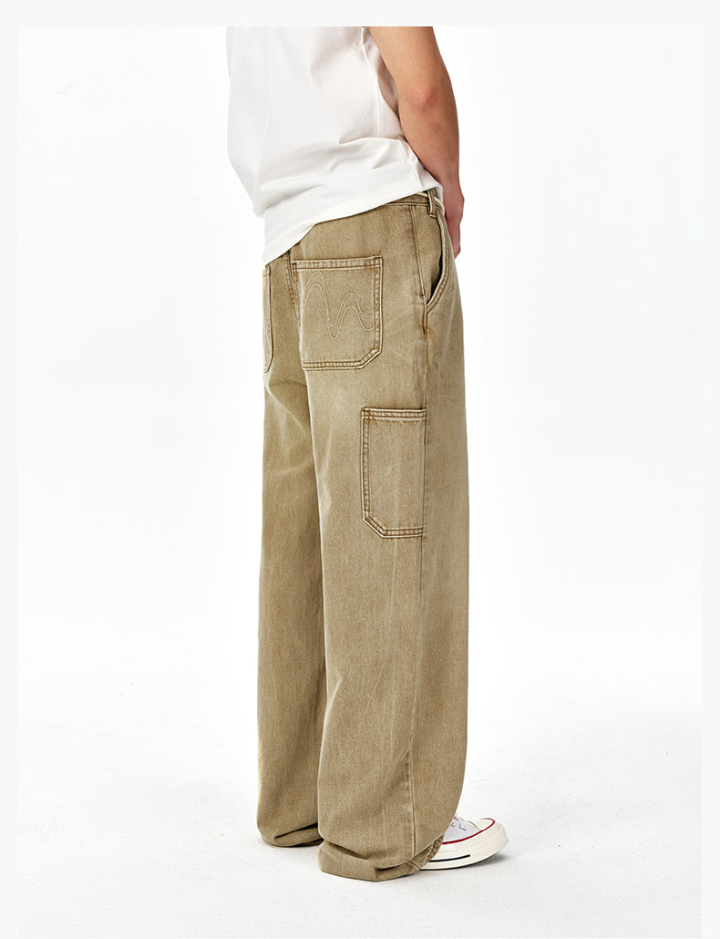 MEDM Washed M Buckle Utility Jeans | Face 3 Face